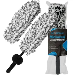 Auto Gepolijst Auto Wassen<Microvezel Velgenborstel - 2 Afneembare Borstels