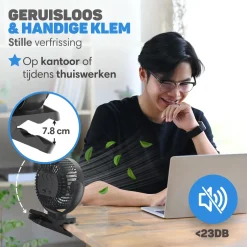 Vulpes Goods Ventilators<Mini USB Ventilator PRO - Oplaadbaar - Geruisloos