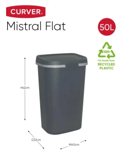 Curver Prullenbakken En Manden<Mistral Flat Prullenbak - 50L