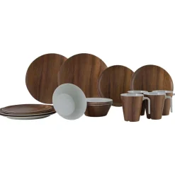 Gimex Serviezen>Nature Line Servies Wood 16-Delig