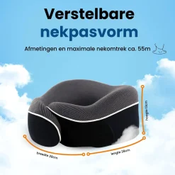 PurelyGoods Reiskussens<Nekkussen - Reiskussen Set - Zwart