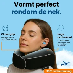 PurelyGoods Reiskussens<Nekkussen - Reiskussen Set - Zwart