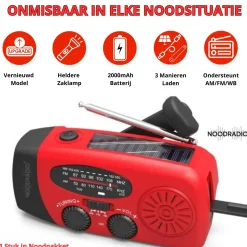 Noodradio Noodpakketten<Noodpakket L met Powerbank--Waterfilter
