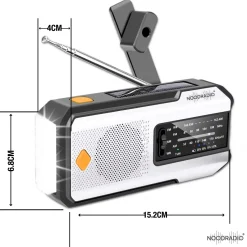 Noodradio Audio|Noodradio'S>Solar Powerbank Opwindbaar