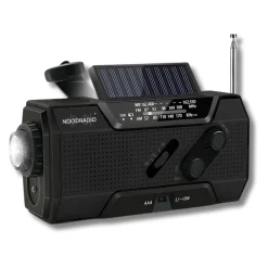 Noodradio Audio|Noodradio'S<® Solar Opwindbaar Met Batterijen Zwart