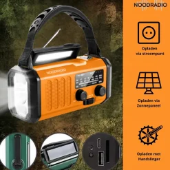 Noodradio Audio|Noodradio'S<® Solar Powerbank 10.000 mAh Oranje