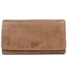 DAMES Bear Design Portemonnees>Noor - Leren portemonnee - Overslag - Dames