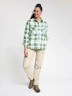 Human Nature Blouses<Olevana - Overshirt dames Licht Groen