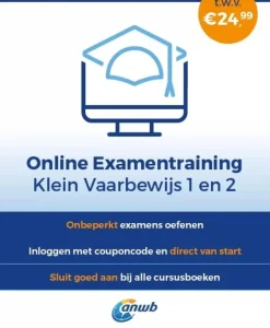 ANWB Vaarbewijs Theorieboeken|Watersportboeken<Online Examentraining Klein Vaarbewijs 1+2