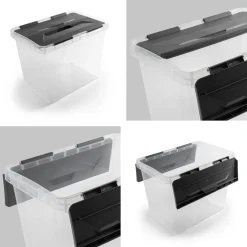 Sunware Opbergmanden En- Kratten<Onyx opbergbox transparant 15L- 3 delig