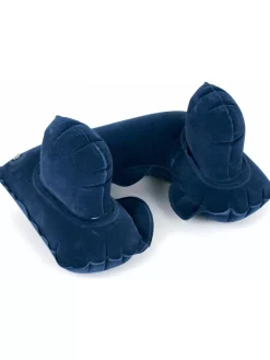ANWB Reiskussens<Opblaasbaar nekkussen met zijsteunen – Donker Blauw