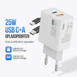 Strex Stekkers & Kabels<Oplader - Fast Charger Wit