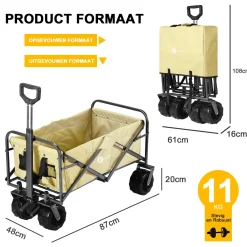 Packaway Bolderkarren|Bolderkarren>Opvouwbare Bolderkar 80KG