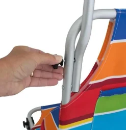 Eurotrail Bolderkarren|Bolderkarren>Opvouwbare Lichtgewicht Beach Trailer Stripes