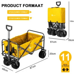 Packaway Bolderkarren|Bolderkarren<Opvouwbare Bolderkar 80KG Oker