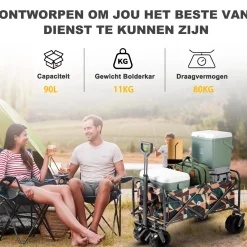 Packaway Bolderkarren|Bolderkarren<Opvouwbare Bolderkar 80KG – Kleur