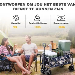 Packaway Bolderkarren|Bolderkarren<Opvouwbare Bolderkar 80KG – Pastel