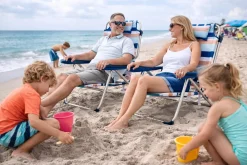 Hem Campingstoelen|Ligbedden<Opvouwbare strandstoel verstelbaar