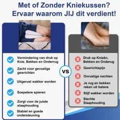 Sleeptight Ondersteuningskussens<Orthopedisch Kniekussen voor in bed - Beenkussen