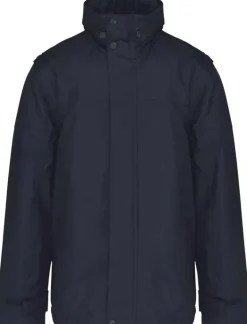 Kariban Waterdichte Jassen|3-In-1 Jassen<Outdoor Jas met Afritsbare Mouwen – Waterdicht Donker Blauw