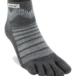 Injinji Sokken|Sokken<Outdoor Midweight Mini-Crew sokken Donkergrijs - Licht Grijs