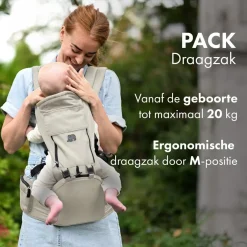Deryan Draagzakken<Pack Luxe draagzak + Opbergvakjes - Ergonomisch