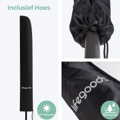 Lifegoods Parasols & Windschermen|Parasols & Windschermen<Parasol – 270 cm – Donker Grijs