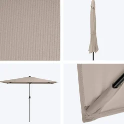Lifegoods Parasols & Windschermen|Parasols & Windschermen<Parasol – 270x180cm – Crème Taupe