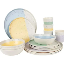 Bo-camp Serviezen>Pastel Servies Annecy 16 Stuks