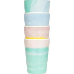 Bo-camp Bekers & Glazen<Pastel Beker Barfleur Melamine 4 Stuks