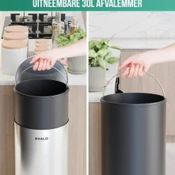 Avalo Prullenbakken En Manden<Pedaalemmer 30L - RVS
