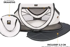 Deryan Campingbedjes|Campingbedjes<Peuter luxe campingbedje - Zelfopblaasbare matras Creme