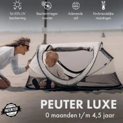 Deryan Campingbedjes|Campingbedjes<Peuter luxe campingbedje - Zelfopblaasbare matras Creme