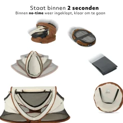 Deryan Campingbedjes|Campingbedjes<Peuter luxe campingbedje - Zelfopblaasbare matras Zand