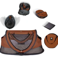 Deryan Campingbedjes|Campingbedjes<Peuter luxe campingbedje - Zelfopblaasbare matras Bruin