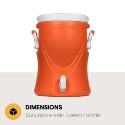 Pinnacle Koelboxen|Koelkasten<Platino 3 Gallon Drankkoeler - 12L Oranje
