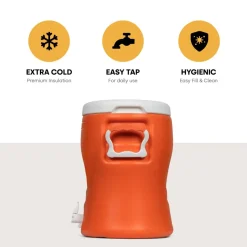 Pinnacle Koelboxen|Koelkasten<Platino 3 Gallon Drankkoeler - 12L Oranje
