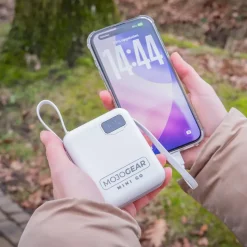 MOJOGEAR Powerbanks|Powerbanks<Powerbank 10.000 mAh met Kabels - Wit