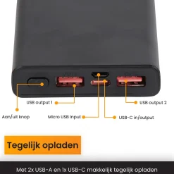 R2B Powerbanks|Powerbanks<Powerbank 20000 mAh Snellader & LED Display