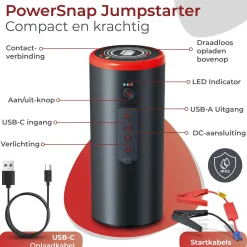 Caliber Acculaders & Starthulpen<PowerSnap 12V Jumpstarter 300A & Powerbank