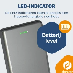 Denver Powerbanks|Powerbanks<PQCW10010 Powerbank Magsafe - 10.000 mAh Zwart