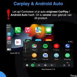 Thingy Draadloze Ontvangers<Premium 2-in-1 CarPlay & Android Auto Dongle