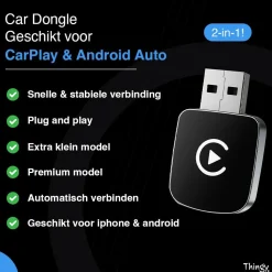 Thingy Draadloze Ontvangers<Premium 2-in-1 CarPlay & Android Auto Dongle