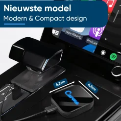 CarMe Draadloze Ontvangers<Premium 2-in-1 CarPlay & Android Auto Dongle