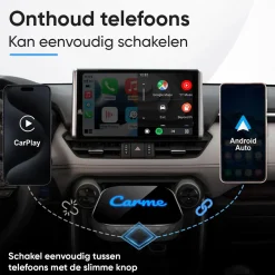 CarMe Draadloze Ontvangers<Premium 2-in-1 CarPlay & Android Auto Dongle