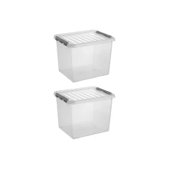 Sunware Opbergmanden En- Kratten>Q-line - Opbergbox - 52L - 2-delig