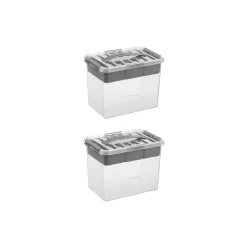 Sunware Opbergmanden En- Kratten>Q-line - Opbergbox met inzet - 9L - 2-delig