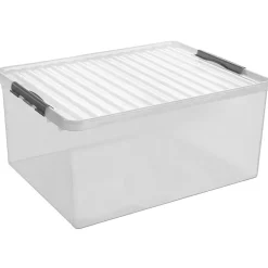 Sunware Opbergmanden En- Kratten<Q-line - Opbergbox - 120L transparant/grijs