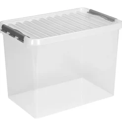 Sunware Opbergmanden En- Kratten<Q-line - Opbergbox - 72L transparant/grijs