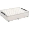 Sunware Opbergmanden En- Kratten<Q-line - Rollerbox - 60L transparant/grijs